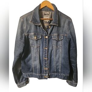 OLD NAVY Distressed Blue Denim Jacket, Women's, Size XL